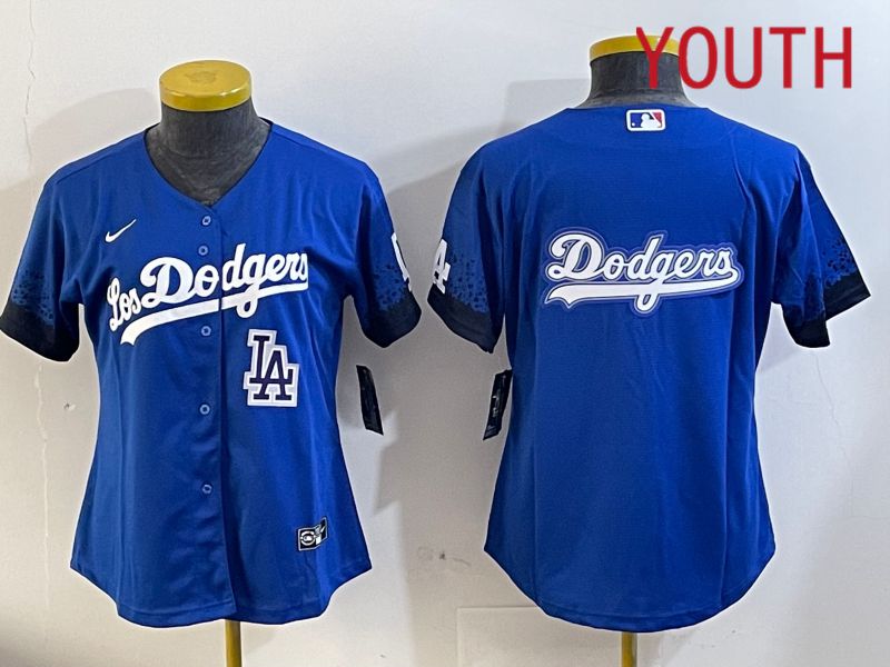 Youth Los Angeles Dodgers blank 2024 blue jersey 202411222